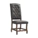 Gramercy - 6 Piece Dining Set-Table, Four Tufted Tall Back Chairs And Settee - Chocolate