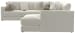 Ritzy - 6 Piece Modular Sectional (RSF Chaise) - Bone