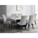 Valentino - 5 Piece Dining Set, Table & Four Chairs - White / Gray