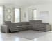 Texline - Gray - 7-Piece Power Reclining Sectional