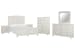 Willowbrook - Queen Panel Bed, 2 Nightstands, Drawer Dresser With Landscape Mirror And Drawer Chest - Egg Shell White