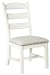 Valebeck - Beige/white - Dining Uph Side Chair (2/cn)