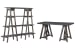 Sutton Place - Desk With Bookshelf - Weathered Charcoal