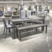 Plantation Key - 6 Piece Outdoor Rectangular Dining Set - Gray