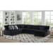 Nightfall - 5 Piece Sectional Set With RHF Chaise 1 Pillow - Grand Cord Black