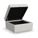 Flex - Square Storage Ottoman - Light Gray