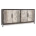 Lisbon - 4 Door Sideboard - Weathered Black/Travertine