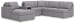 Modmax - 6-Piece Sectional With Laf Corner Chaise And Audio System Console - Granite