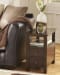 Follett - Coffee - 6 Pc. - Reclining Sofa, Double Reclining Loveseat with Console, Rocker Recliner, Marion Lift Top Cocktail Table, End Table, Chair Side End Table