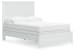 Bostwick Shoals - White - Full Panel Bed With Framed Footboard