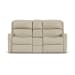 Catalina - Leather Reclining Loveseat With Console - Beige