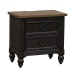 Americana Farmhouse - 2 Drawer Nightstand With Charging Station - Black