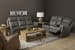 Maxwell - Power Reclining Loveseat With Console, Power Headrests And Lumbar - Cinder