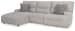 Acklen Place - Pewter - 3-Piece Power Reclining Sectional With LAF Power Reclining Back Chaise