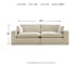 Elyza - Loveseat 2 Pc Sectional - Linen