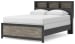 Broachmyn - Queen Lighted Bookcase Panel Bed - Black / Gray