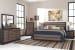 Harlinton - Warm Gray/Charcoal - 8 Pc. - Dresser, Mirror, Chest, King Panel Bed, 2 Nightstands