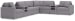 Modmax - Granite - 8-Piece Sectional With Audio System Console