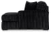 Midnight-Madness - 3-Piece Sectional With Raf Corner Chaise - Onyx