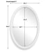 Bali - Ribbed Oval Mirror - White