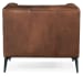 SS - Nicolla Leather Stationary Chair - Dark Brown