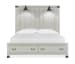 Harper Springs - Complete Queen Panel Storage Bed - Silo White
