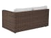Kilimanjaro - Raf Loveseat - White / Dark Brown