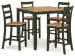 Gesthaven - Dining Room Counter Table Set (Set of 5) - Natural / Green