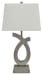 Amayeta - Silver Finish - Poly Table Lamp (Set of 2)
