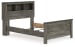 Frandern - Full Bookcase Panel Bed - Gray