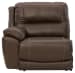 Dunleith - Chocolate - 7-Piece Power Reclining Sectional With LAF And RAF Zero Wall Power Recliners