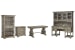 Tinley Park - Writing Desk With Lateral File, Bookcase, Credenza And Hutch - Dove Tail Gray