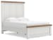Savonport - Full Panel Bed - White / Brown