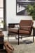 Puckman - Brown / Silver Finish - Accent Chair
