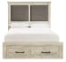 Cambeck - Whitewash - Queen Upholstered Panel Bed With 2 Storage Drawers