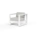 Newport - Club Chair, No Welt - Cast Silver / White