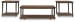 Trindwick - Brown / Gun Metal - Occasional Table Set (Set of 3)