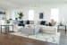 Polaris Modular Sectional - Fabric Cocktail Ottoman - White