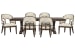 Jubilee - Extendable Trestle Dining Table With 6 Arm Chairs - Brown / White