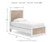 Charbitt - Two-tone - Twin Panel Bed