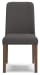 Lyncott - Charcoal / Brown - Dining Uph Side Chair (Set of 2)