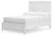 Bostwick Shoals - White - Full Panel Bed With Framed Footboard