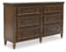 Sturlayne - Brown - 7 Pc. - Dresser, Mirror, King Upholstered Panel Bed, 2 Nightstands