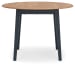 Gesthaven - Round Dining Room Drop Leaf Table - Natural / Blue