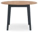 Gesthaven - Natural / Blue - Round Dining Room Drop Leaf Table