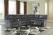 Urbino - Charcoal - Power Reclining Loveseat With Console 3 Pc Sectional
