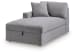 Modmax - 5-Piece Double Storage Chaise Sectional With 2 Audio System Consoles - Granite