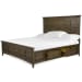 Bay Creek - Complete King Panel Bed With Storage Rails - Toasted Nutmeg