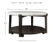 Janilly - Dark Brown/White - Round Cocktail Table