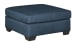 Darcy - Blue - Oversized Accent Ottoman